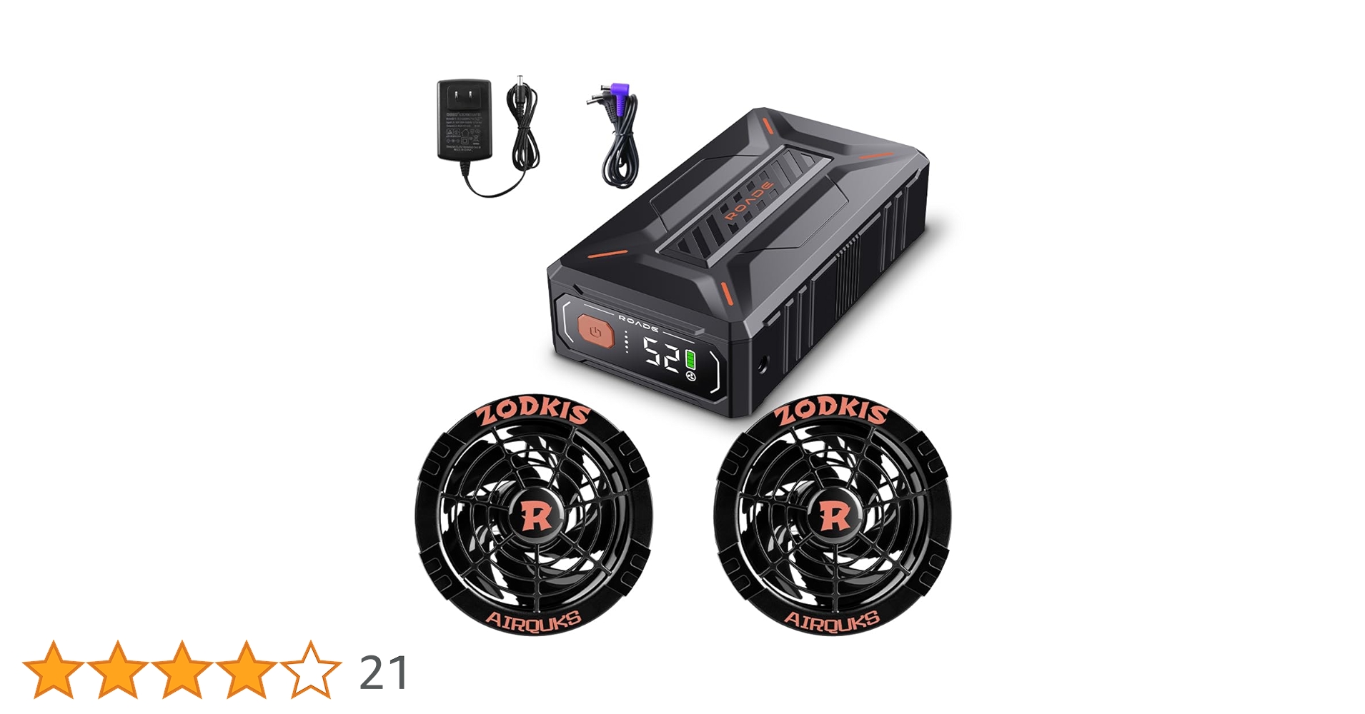 ファンバッテリーセット 52V 40500mAh 暴風 ファン付き作業服用 Amazon.co.jp: 【2025モデル 業界最強52V】40500mAh ファン